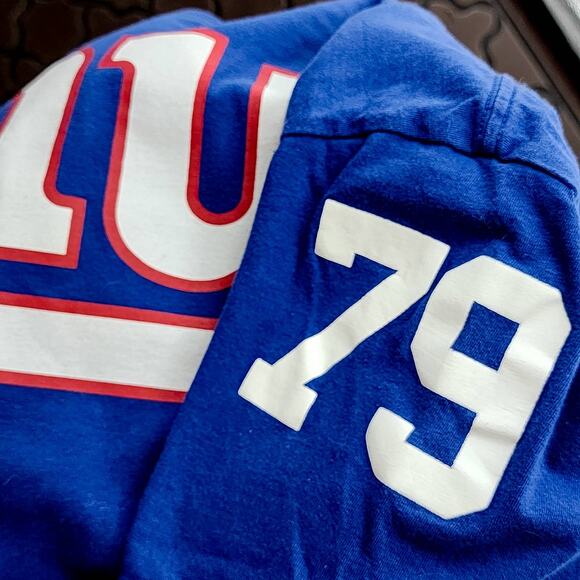 Men’s NY Giants NFL Fanatics Pro Line Logo Football T-Shirt Crowe 79 Blue XXL - Picture 6 of 7